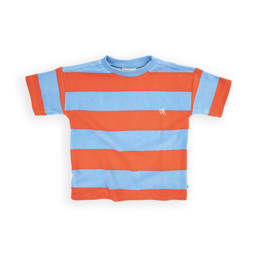 CarlijnQ Stripes red/blue - t-shirt oversized | baby kids conceptstore, duurzame kinderkleding, duurzame babykleding