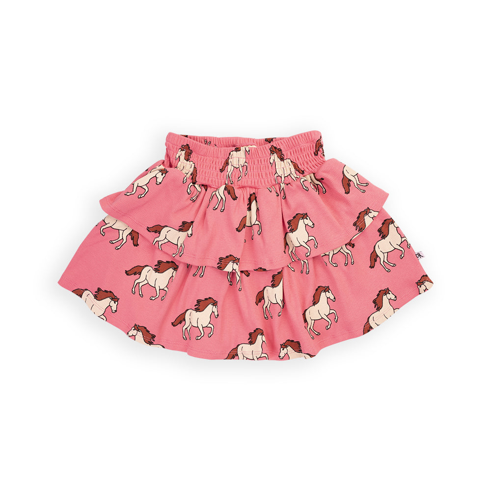 CarlijnQ Wild horse - layered skirt | baby kids conceptstore, duurzame kinderkleding, duurzame babykleding