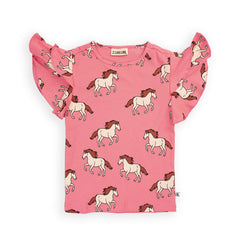 CarlijnQ Wild horse - ruffled shirt | baby kids conceptstore, duurzame kinderkleding, duurzame babykleding