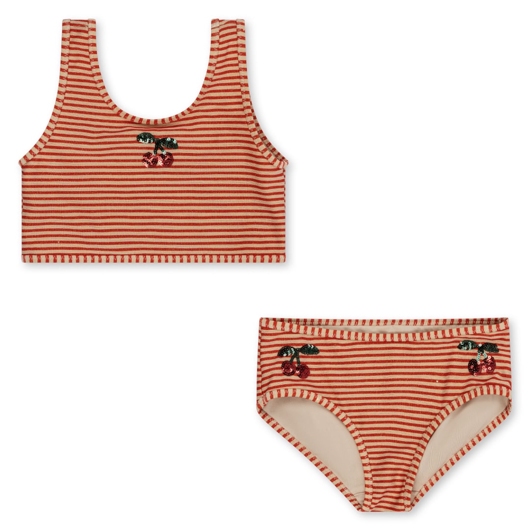 Konges Sløjd Jade Swim Bikini - Glitter Stripe| conceptstore voor baby & kids, duurzame kinderkleding, duurzame babykleding