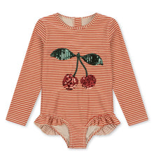 Konges Sløjd Jade Ls Swimsuit - Glitter Stripe| conceptstore voor baby & kids, duurzame kinderkleding, duurzame babykleding