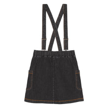 Little Hedonist Shoulder Strap Skirt Mia - Denim Spray Black