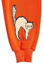 MINI RODINI - Angry cat application sweatpants - Red