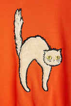 MINI RODINI - Angry cat application sweatshirt - Red