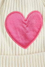 MINI RODINI - Hearts knitted pompom hat - White