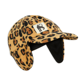 MINI RODINI - Leopard fleece cap - Beige | Dream out Loud
