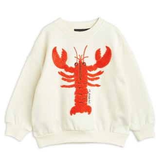 MINI RODINI - Lobster chenille emb sweatshirt - White | Dream out Loud