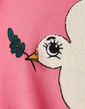 MINI RODINI - Peace dove chenille sweatshirt - Pink