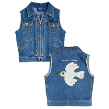 MINI RODINI - Peace dove denim vest - Blue