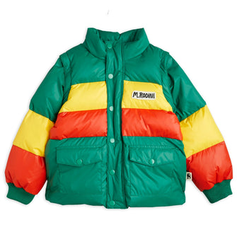 MINI RODINI - Zip sleeve puffer jacket - Green | Dream out Loud