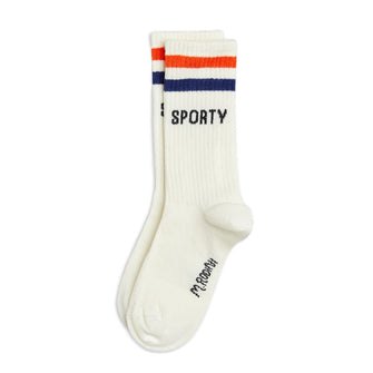 MINI RODINI Sporty 1-Pack Socks - White | Nieuwe zomercollectie Mini Rodini | Duurzame kinderkleding