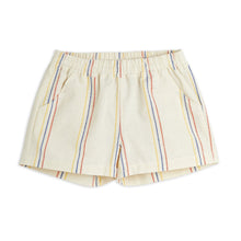 MINI RODINI Stripe Y/D Woven Shorts - Offwhite | Nieuwe zomercollectie Mini Rodini | Duurzame kinderkleding
