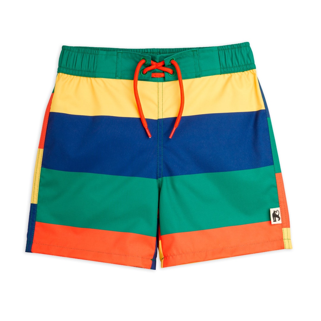 MINI RODINI Stripe Woven Swim Shorts - Multi | Nieuwe zomercollectie Mini Rodini | Duurzame kinderkleding