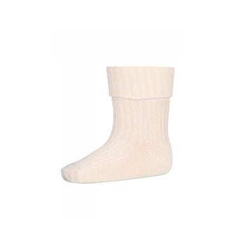 MP Denmark Cotton rib baby socks Ecru | Te koop bij Dream out Loud