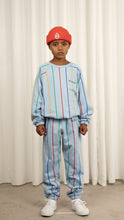 MINI RODINI Stripe sweatpants - Blue