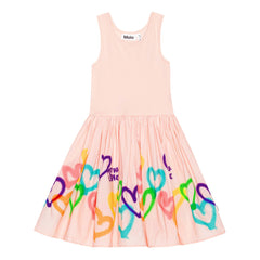 Molo Cassandra Dress SS - Colourful Hearts | baby kids conceptstore, duurzame kinderkleding, duurzame babykleding