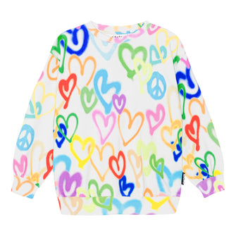 Molo Monti Sweat shirt - Variety Hearts | baby kids conceptstore, duurzame kinderkleding, duurzame babykleding