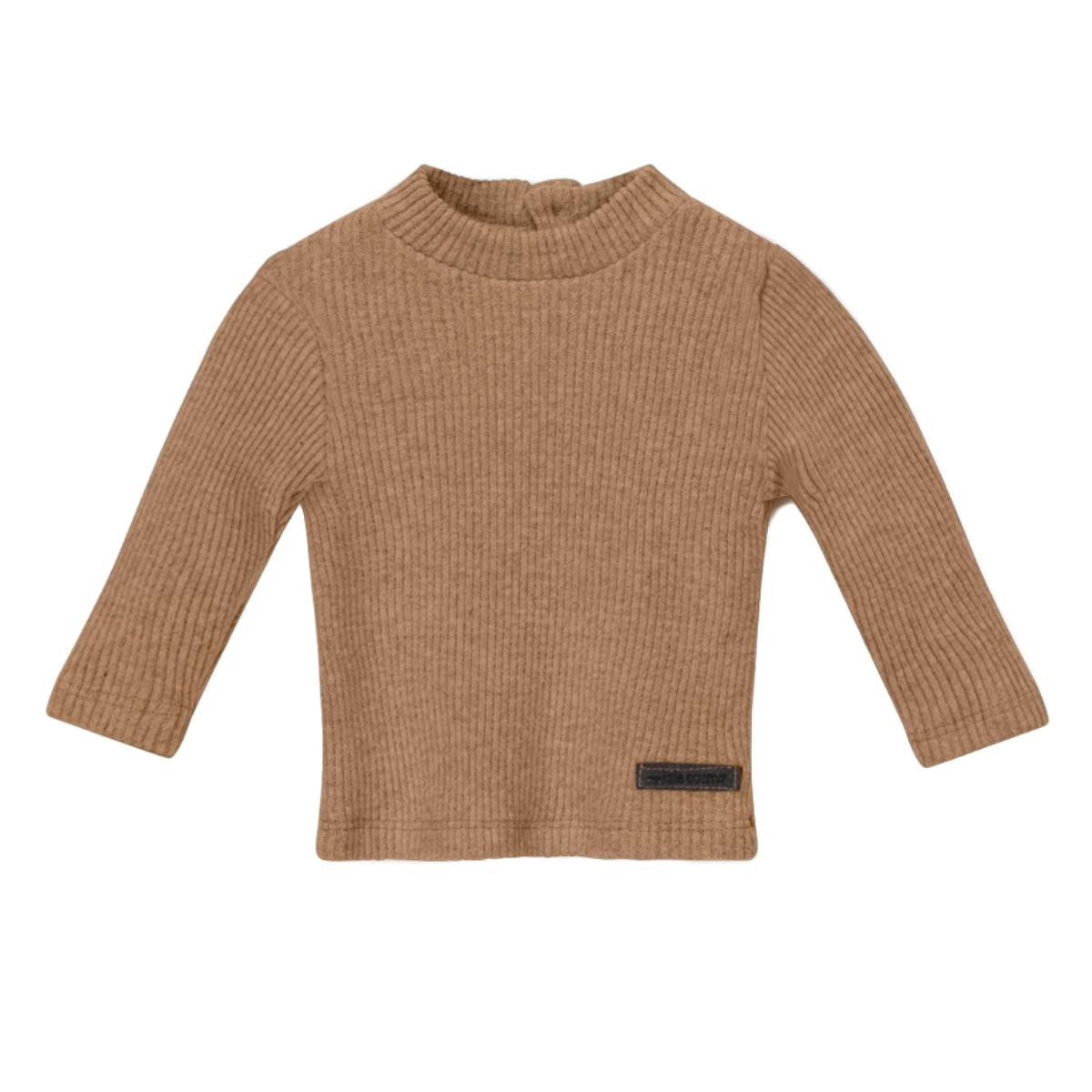 My Little Cozmo Organic rib baby sweater - Camel | Dream out Loud