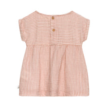 My Little Cozmo Gauze stripe baby dress - Terracotta