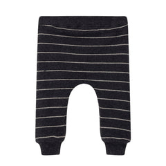 My Little Cozmo Organic stripes baby pants - Dark Grey