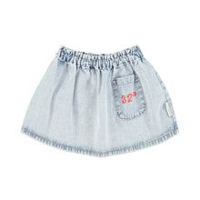Piupiuchick Short Skirt - Washed Blue Denim | baby kids conceptstore, duurzame kinderkleding, duurzame babykleding