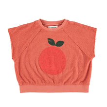 Piupiuchick Sleeveless Sweatshirt - Terracotta Apple Print | baby kids conceptstore, duurzame kinderkleding, duurzame babykleding