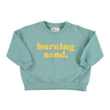 Piupiuchick Sweatshirt - Green With "Burning Sand" Print | baby kids conceptstore, duurzame kinderkleding, duurzame babykleding