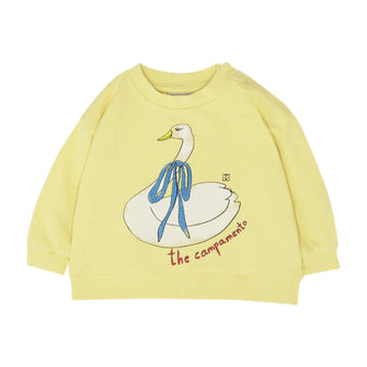 The Campamento Swan Baby Sweatshirt - Yellow | baby kids conceptstore, duurzame kinderkleding, duurzame babykleding