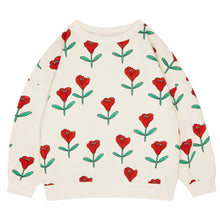 The Campamento Tulips Allover Oversized Kids Sweatshirt - Ecru | baby kids conceptstore, duurzame kinderkleding, duurzame babykleding