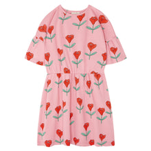 The Campamento Tulips Allover Pink Dress - Pink | baby kids conceptstore, duurzame kinderkleding, duurzame babykleding