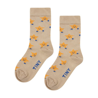 Tinycottons Dancing Stars Medium Socks - vanilla| baby kids conceptstore, duurzame kinderkleding, duurzame babykleding