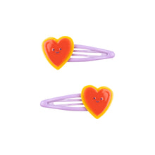 Tinycottons Heart Hair Clips Set - summer red| baby kids conceptstore, duurzame kinderkleding, duurzame babykleding