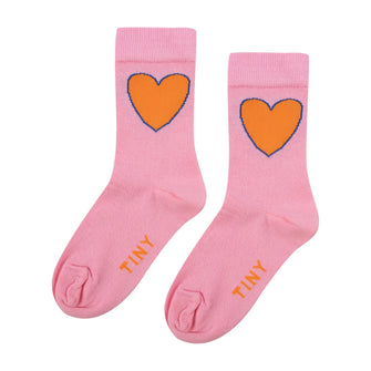 Tinycottons Heart Medium Socks - pink| baby kids conceptstore, duurzame kinderkleding, duurzame babykleding