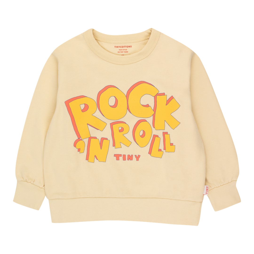 Tinycottons Rock ‘N’ Roll Sweatshirt - dusty yellow| baby kids conceptstore, duurzame kinderkleding, duurzame babykleding