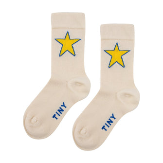 Tinycottons Star Medium Socks - light cream| baby kids conceptstore, duurzame kinderkleding, duurzame babykleding