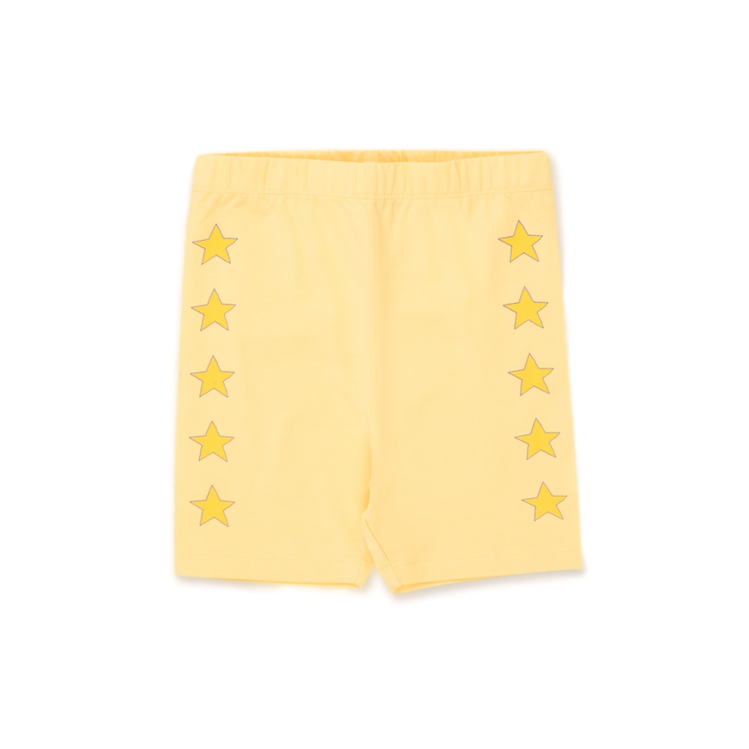 Tinycottons Stars Biker Leggings - mellow yellow| baby kids conceptstore, duurzame kinderkleding, duurzame babykleding