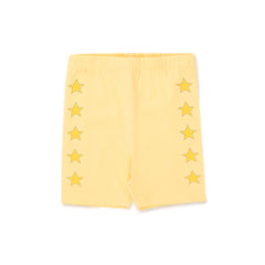 Tinycottons Stars Biker Leggings - mellow yellow| baby kids conceptstore, duurzame kinderkleding, duurzame babykleding