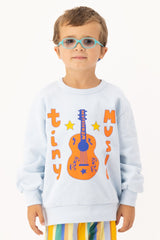 Tinycottons Tiny Music Sweatshirt - sky blue| baby kids conceptstore, duurzame kinderkleding, duurzame babykleding