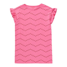 Tinycottons Zigzag Dress - dark pink| baby kids conceptstore, duurzame kinderkleding, duurzame babykleding