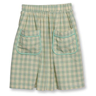 Wander & Wonder Gathered Skirt - Sage Check | Dream out Loud