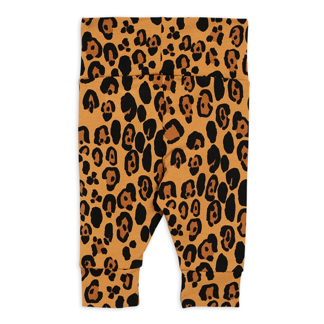 MINI RODINI Basic leopard nb leggings  - Beige