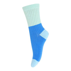 mp Denmark Block colour socks - Super Sonic Blue | baby kids conceptstore, fijne jongenssokken, meisjesokken en maillots. Duurzame kinderkleding.