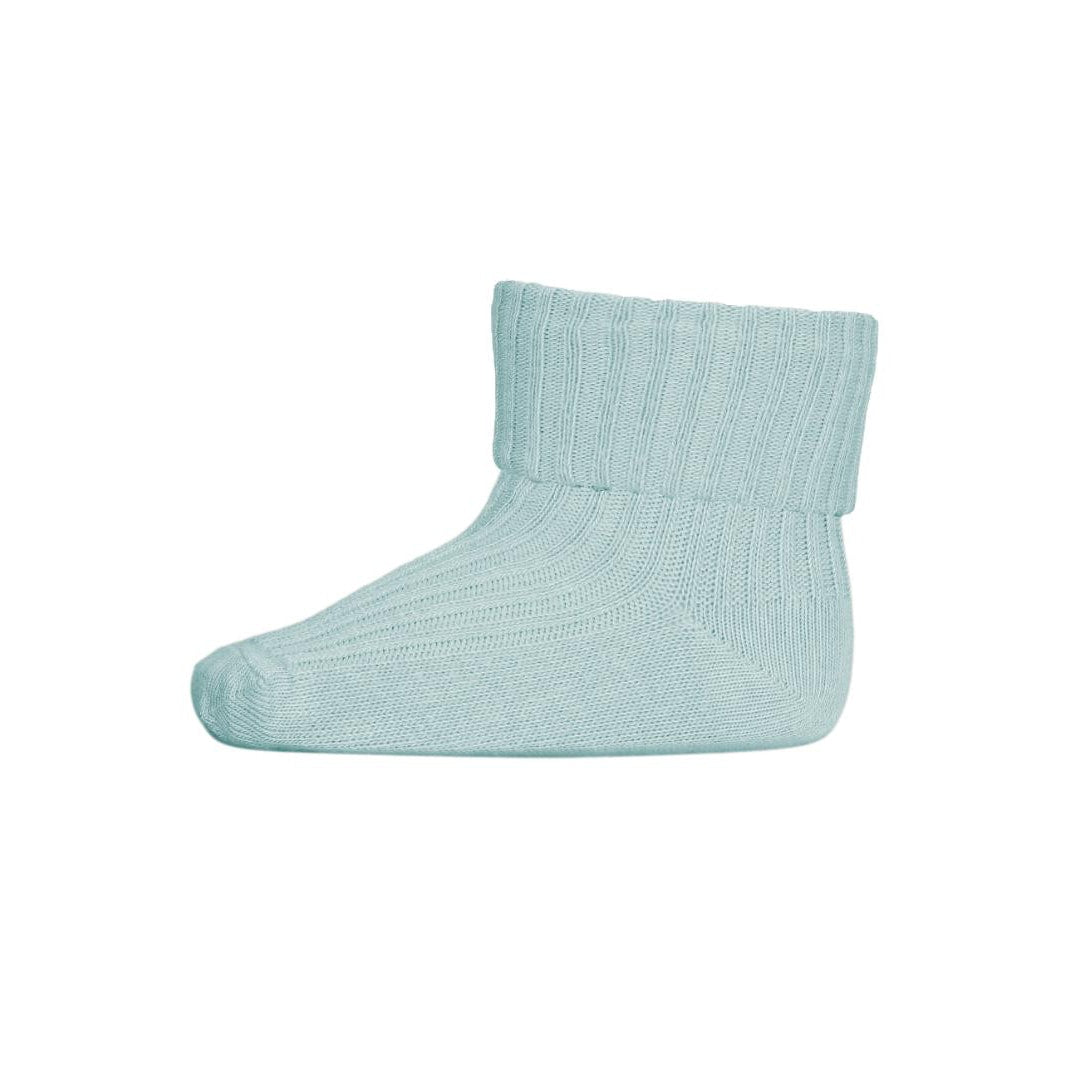 mp Denmark Cotton rib baby socks - Aquamarine | baby kids conceptstore, fijne jongenssokken, meisjesokken en maillots. Duurzame kinderkleding.
