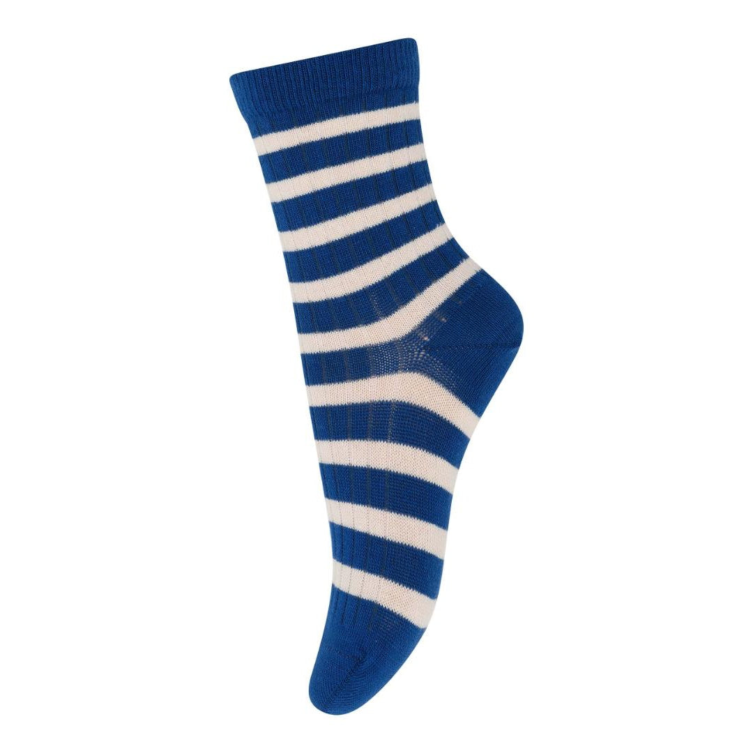 mp Denmark Eli socks - True Blue | baby kids conceptstore, fijne jongenssokken, meisjesokken en maillots. Duurzame kinderkleding.